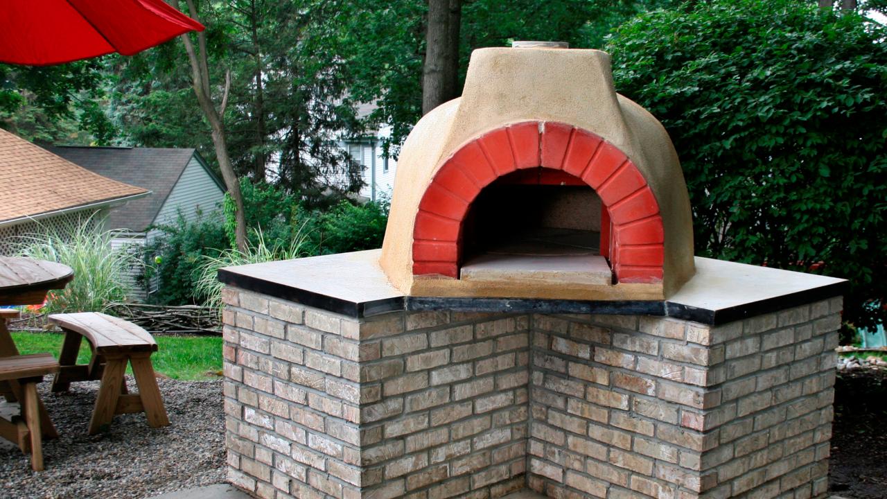 Make a new wood stove and oven - From red bricks and cement 