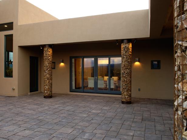 Discovery Channel Shows >> Stucco Home Exterior With Rock-Filled Columns | HGTV Discovery Channel Shows >> Stucco Home Exterior With Rock-Filled Columns | HGTV