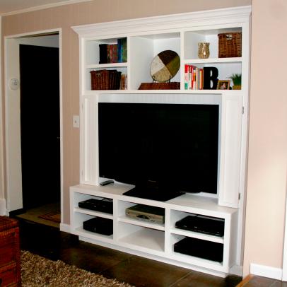 Turn a Closet into a Built-In Entertainment Center | HGTV Turn A Closet Into A Built-In Entertainment Center | Hgtv
