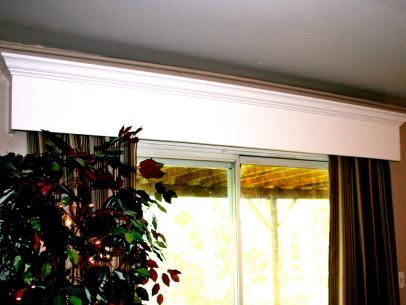 How To Build A Wooden Window Valance, How To Make A Valance For A Sliding Glass Door