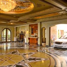 Extravagant Garage Entry Doubles as Ballroom