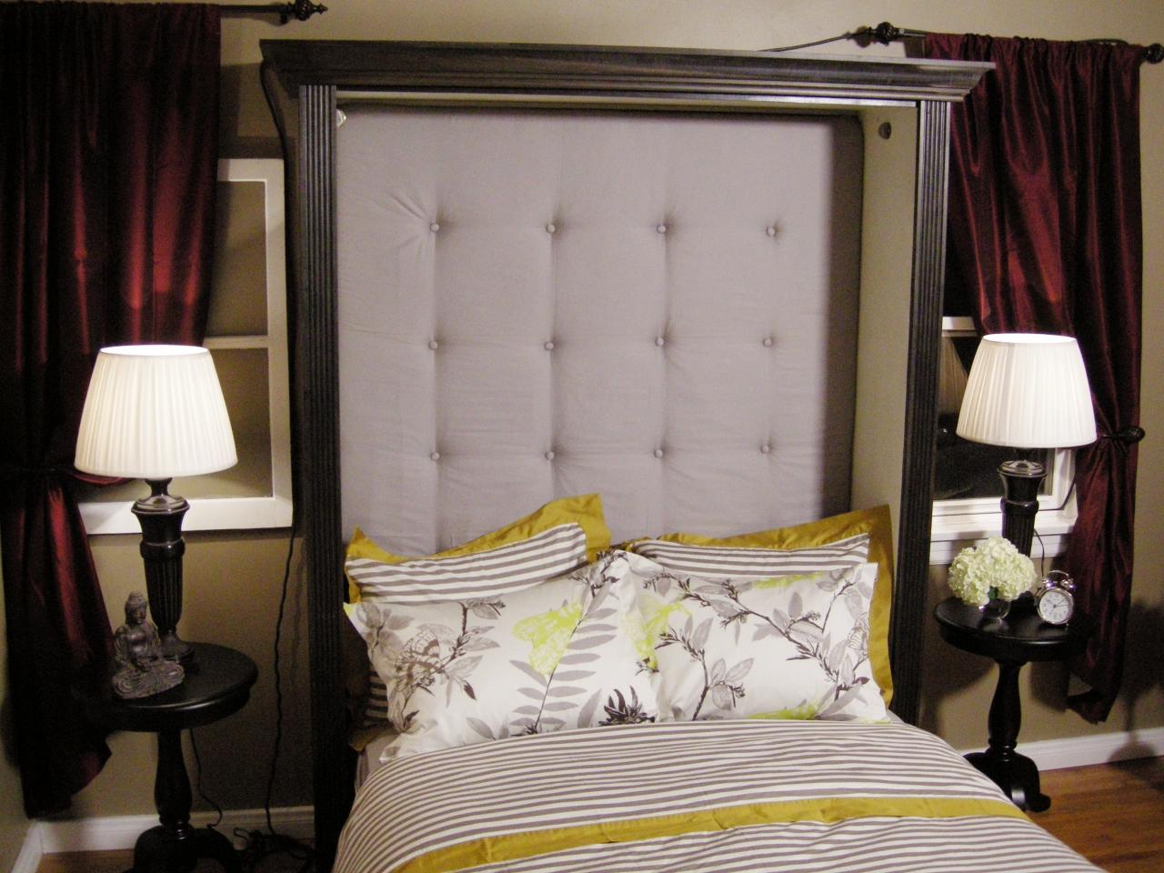 How To Make A Tufted Headboard, Best Way To Attach Headboard Wall Bed