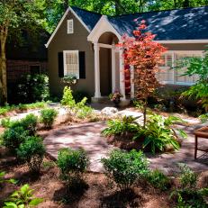 Front Yard Landscaping of Cottage-Style Home