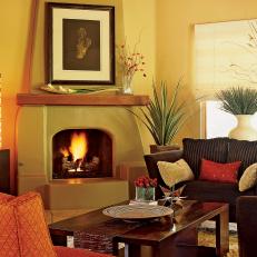 Southwestern Living Room With Warmth and Charm