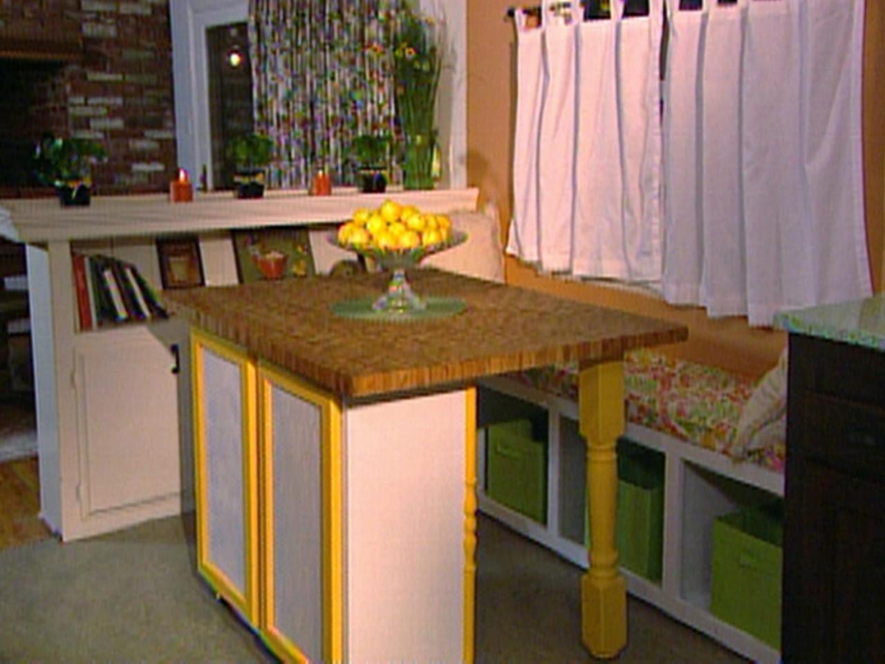 Build A Movable Butcher Block Kitchen Table Island Hgtv