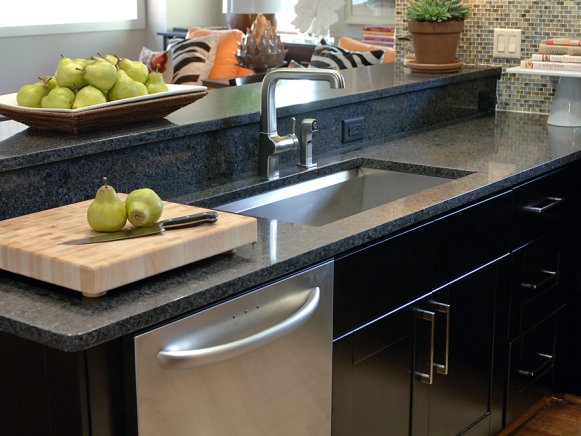 Contemporary Black Kitchen Countertop