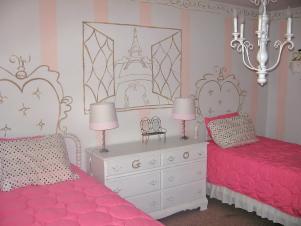 Parisian Pink and White Bedroom