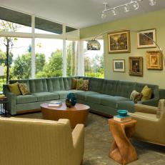 Shades of Green Living Room