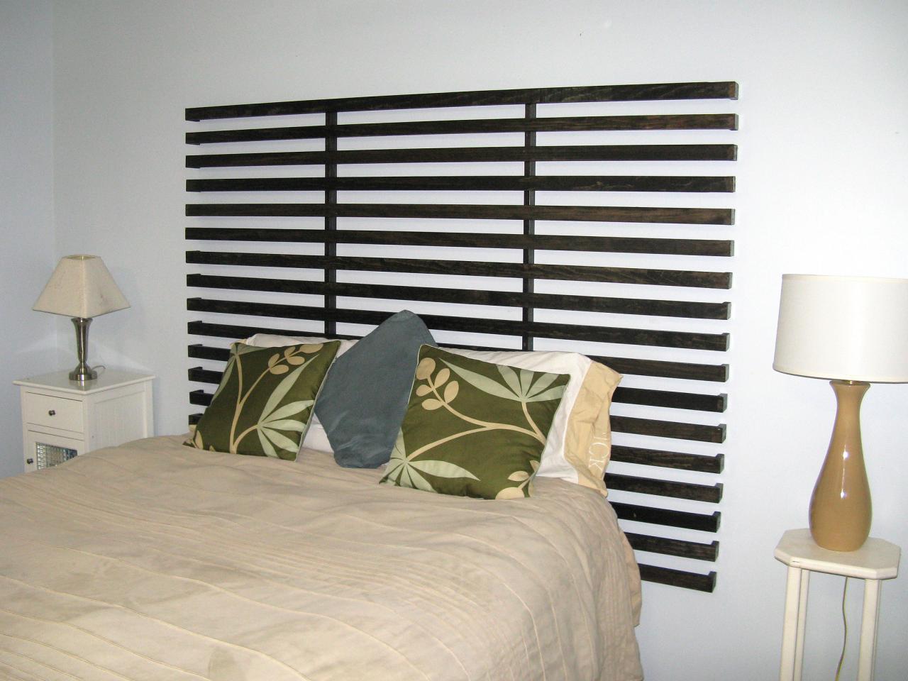 Build An Easy To Make Slatted Headboard, How To Build A Slat Bed