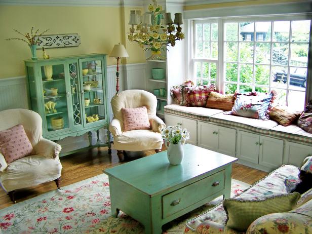 Whimsical Cottage Living Room Hgtv