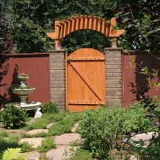 Photos Hgtv Traditional Garden Gate With Stone Pillars