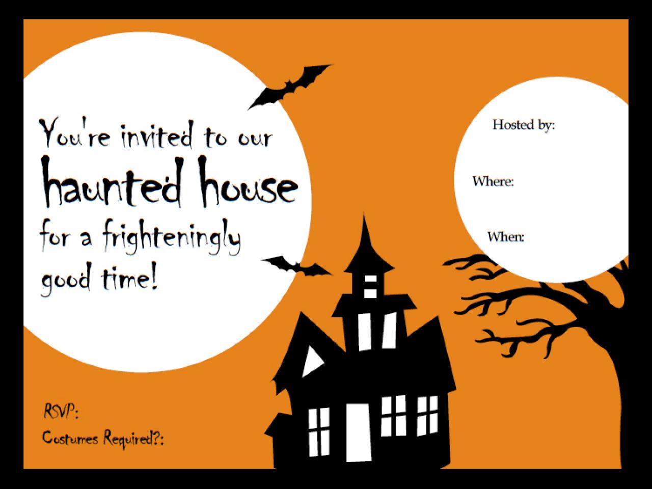 Free Printable Haunted House Invitations 4