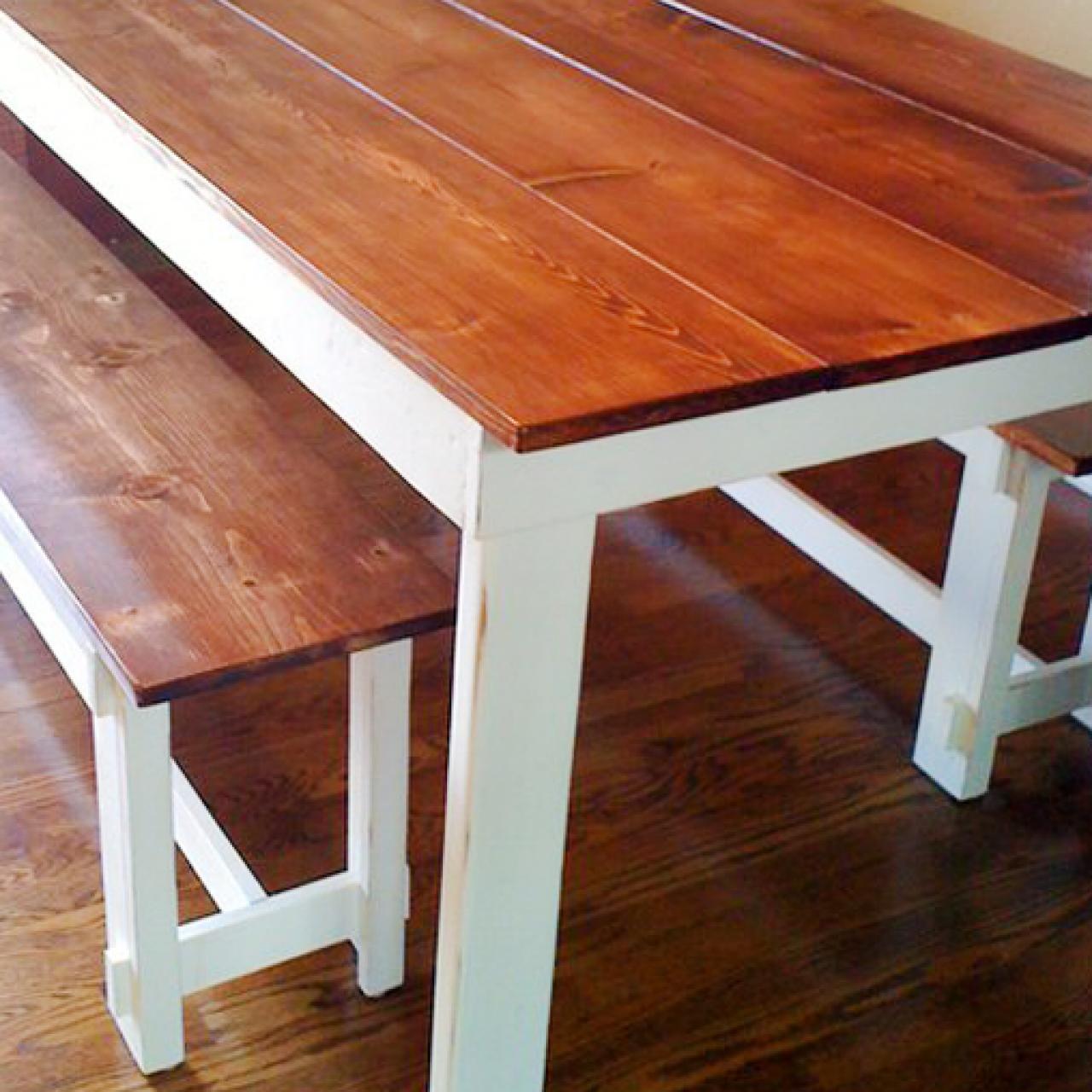 Diy farmhouse on sale table bench