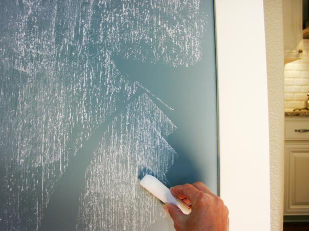 Rub chalk all over surface