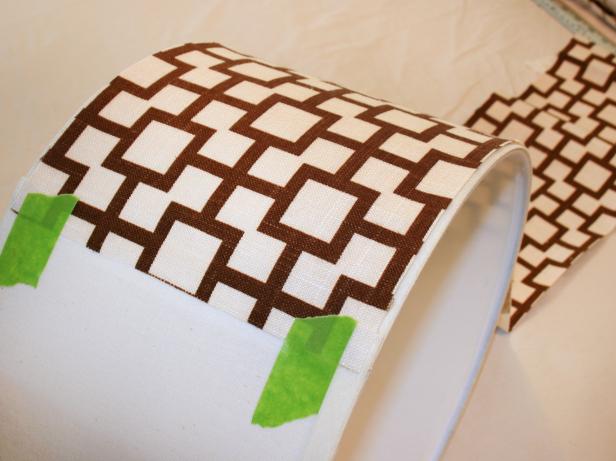 Use tape to hold fabric