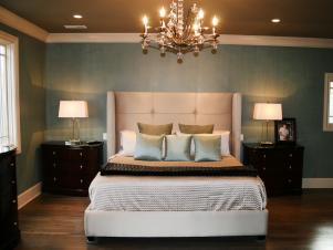 Luxurious Brown and Blue Master Bedroom