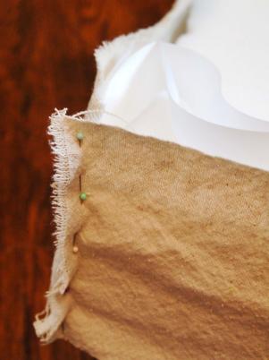 DIY Grain Sack Kitchen Barstool Cushions