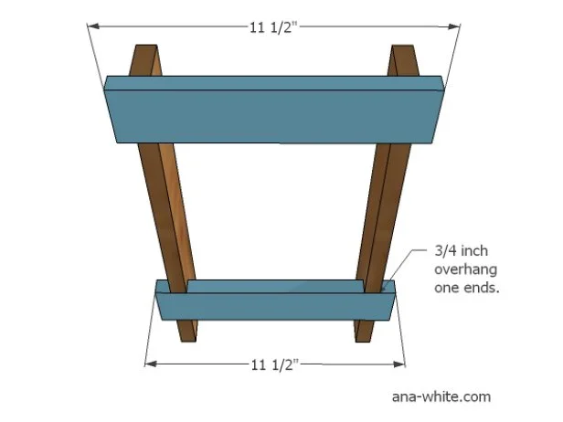 Attaching Ends to DIY Bench Legs