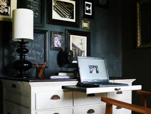 White Desk Black Wall