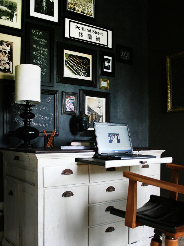 Contemporary Black And White Home Office