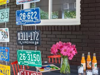 License Plate Outdoor Room Divider