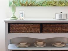 Sideboard Table and Storage Baskets