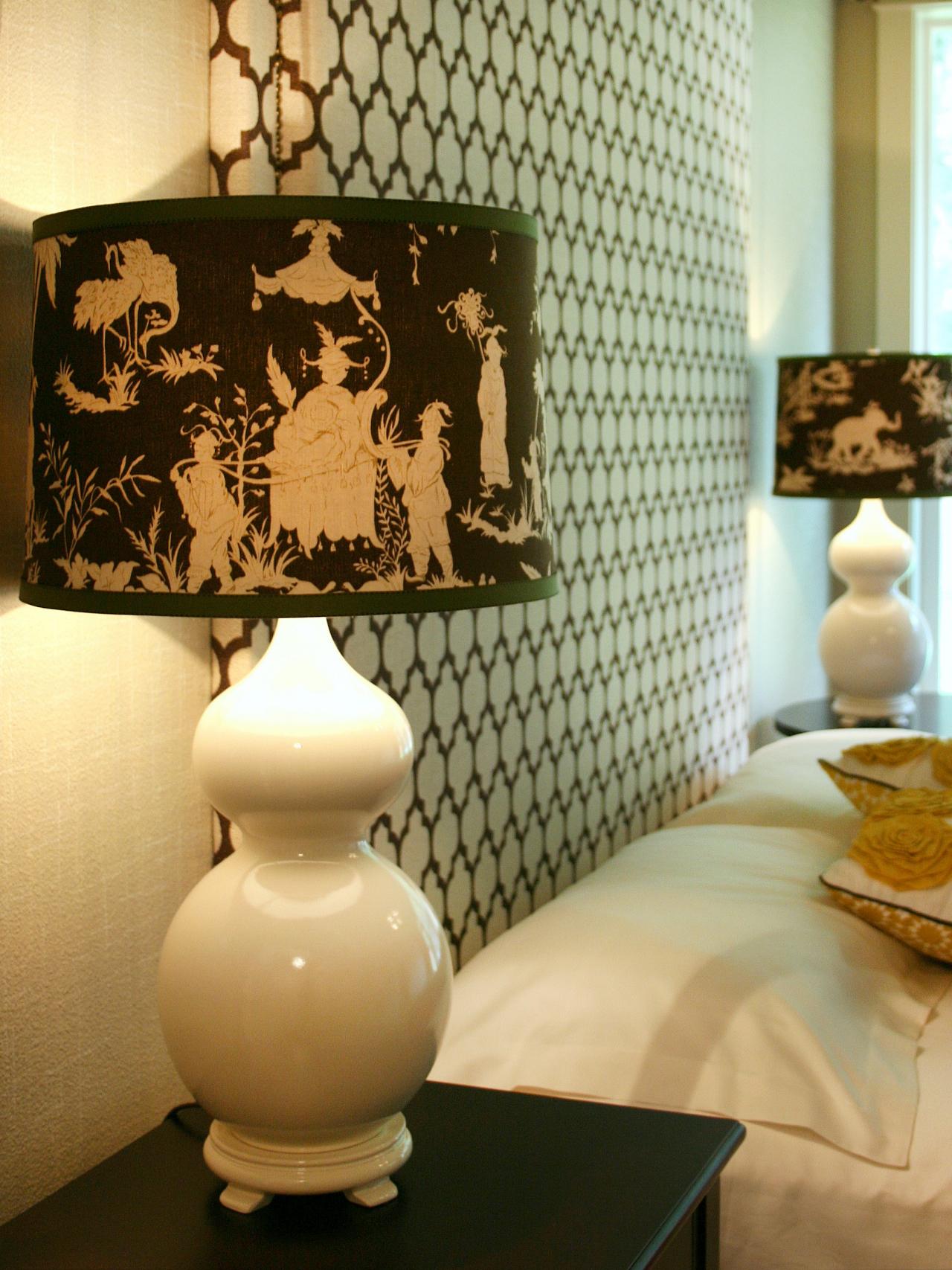 Custom Fabric Covered Lampshade, Decorating Lamp Shades With Ribbon