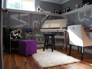Graphic Text Themed Home Office