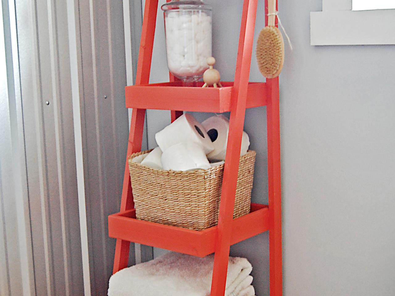 Bathroom store ladder storage