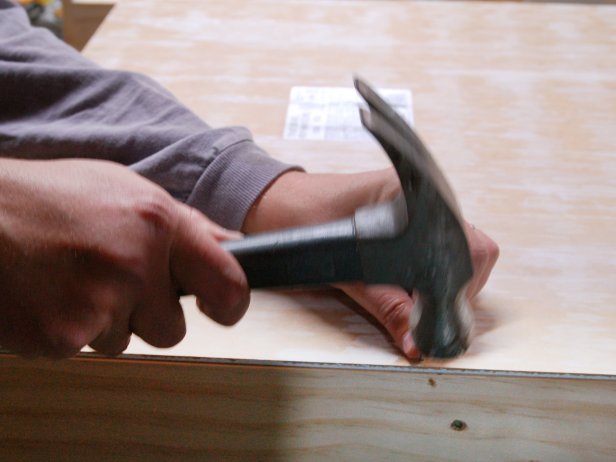 Nailing Wood Paneling to Back of Shelf