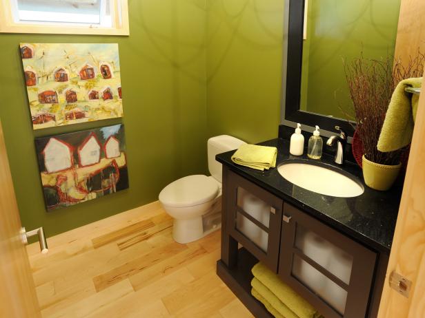 HGTV Dream Home 2011 Green Powder Room | HGTV