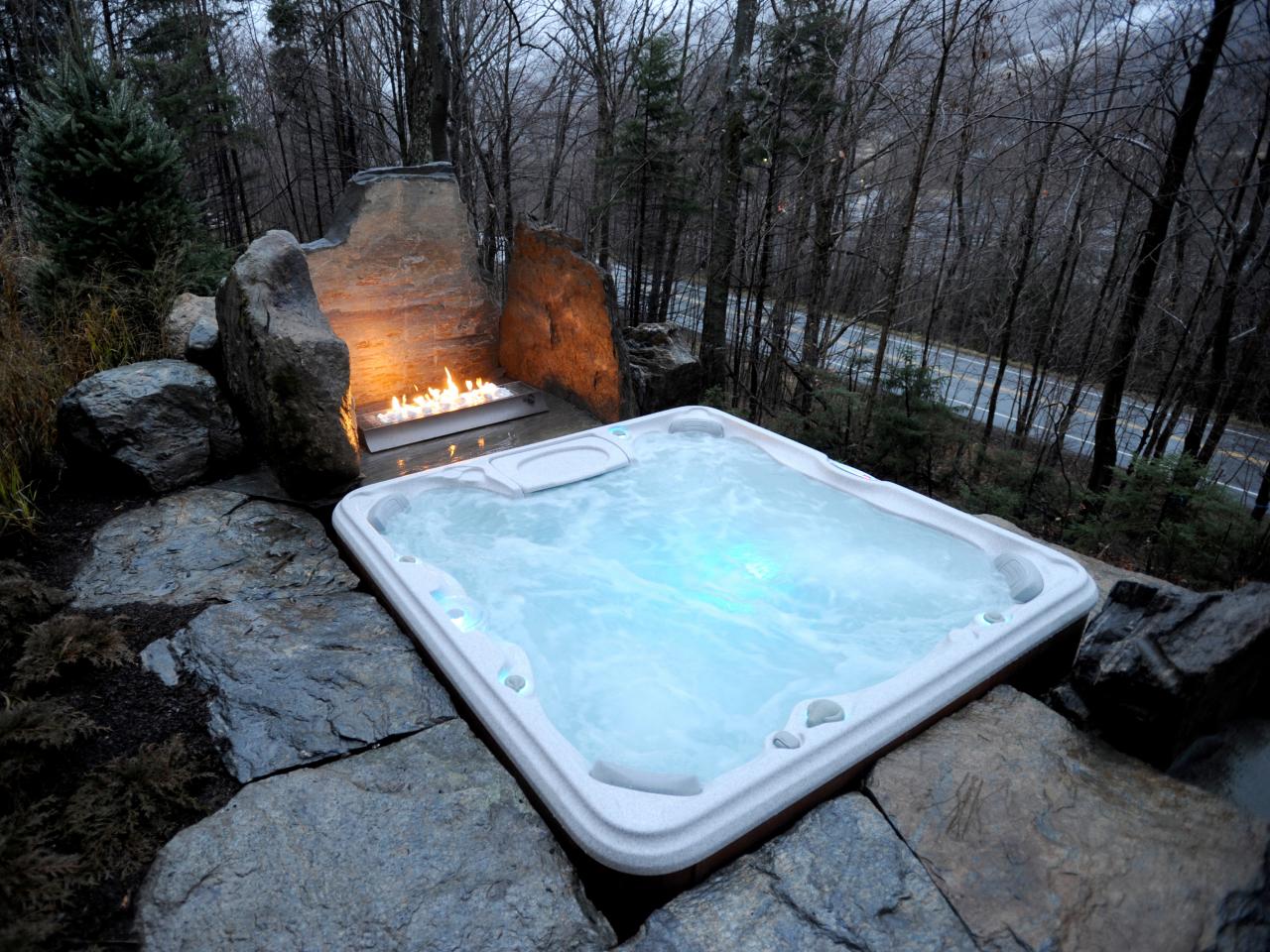 Terrace Hot Tub And Fireplace Hgtv