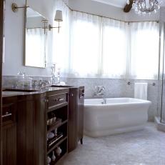 Sophisticated Double Vanity in Traditional Bathroom
