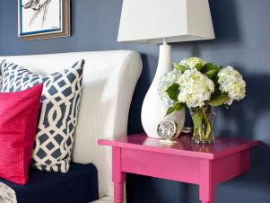 Stylish Pink Bedroom Nightstand