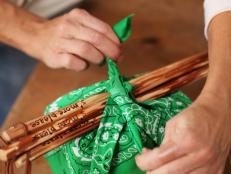 Packaging S'mores Kit With Green Bandana