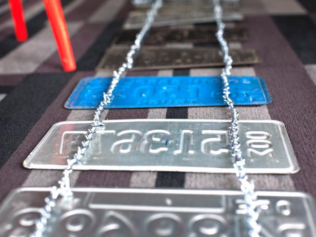Metal Chains Laying Across License Plates