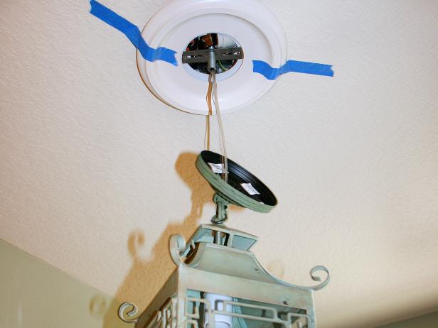 Attach Lantern to Former Recessed Lighting Fixture
