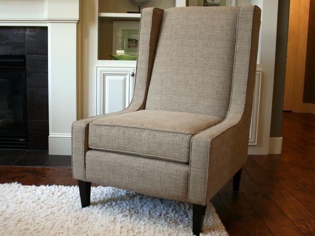 Transitional Taupe Upholstered Chair