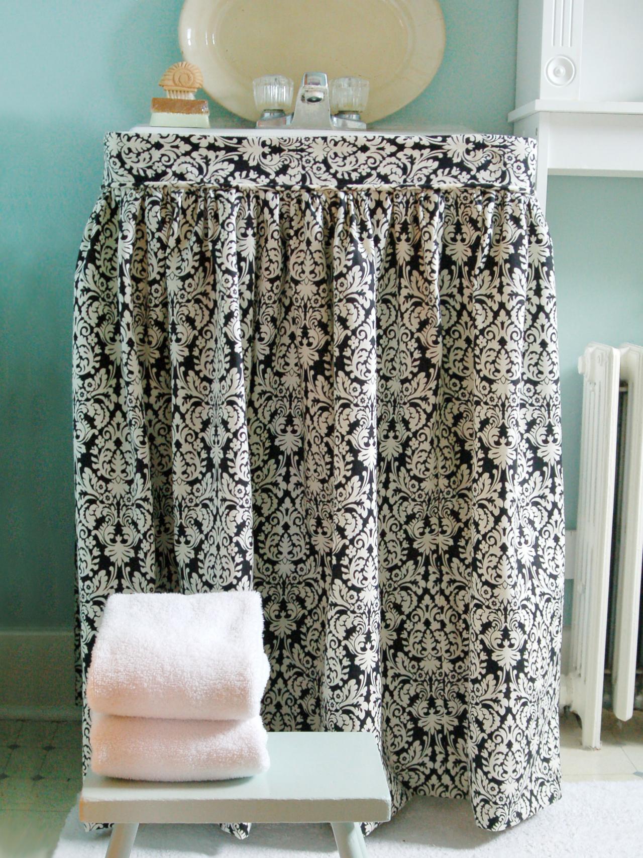 Skirt the Issue -   Small Bathroom Design Ideas