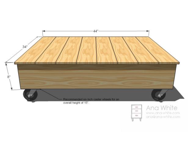 The overall dimensions of this factory cart coffee table are 59 inches wide, 36 inches high and 8 inches deep.