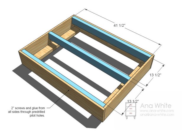 Step Three Diagram for Factory Cart Coffee Table