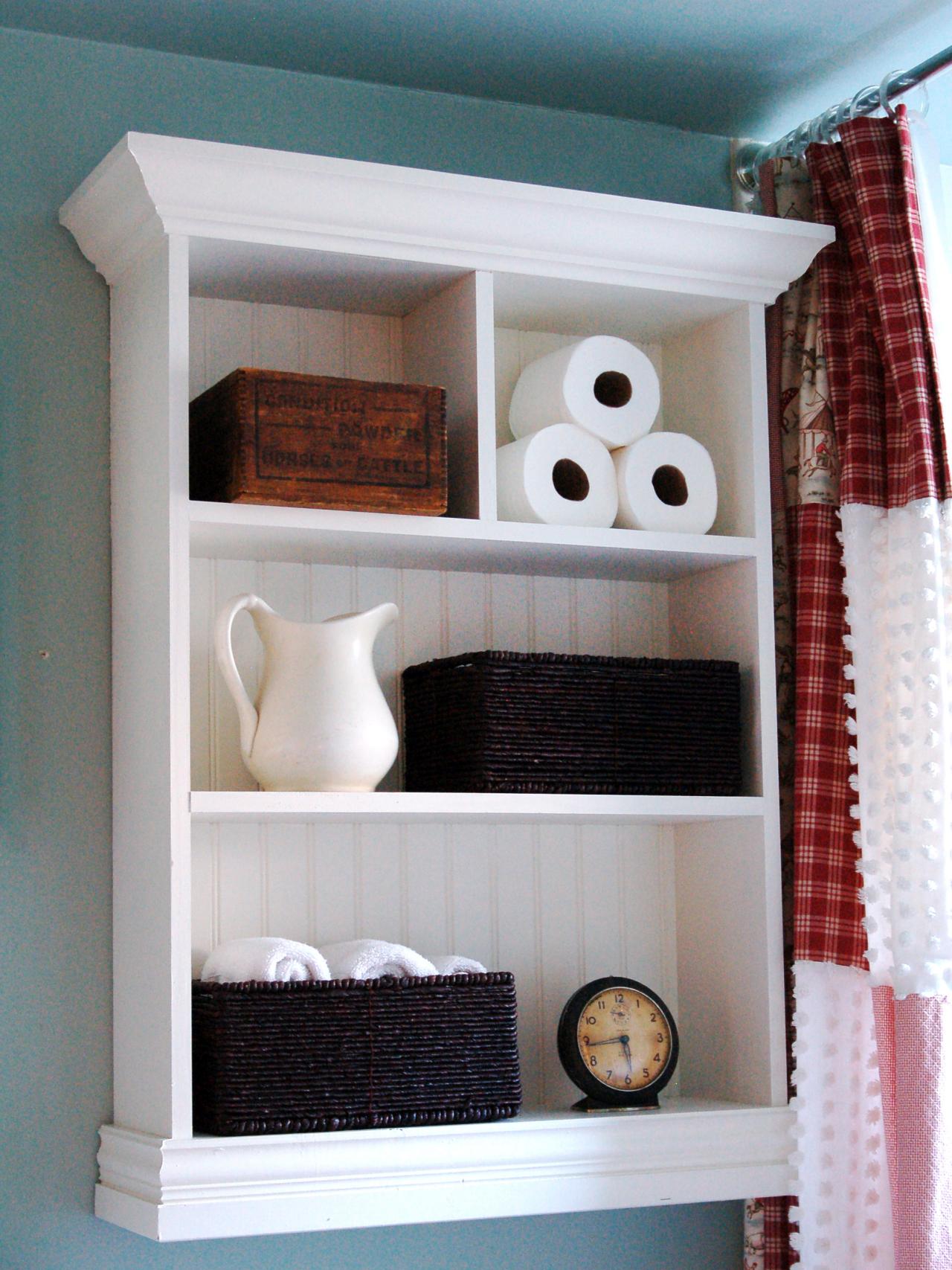 bathroom wall shelf unit