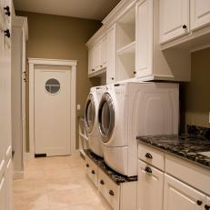 White and Neutral Toned Laundry Room