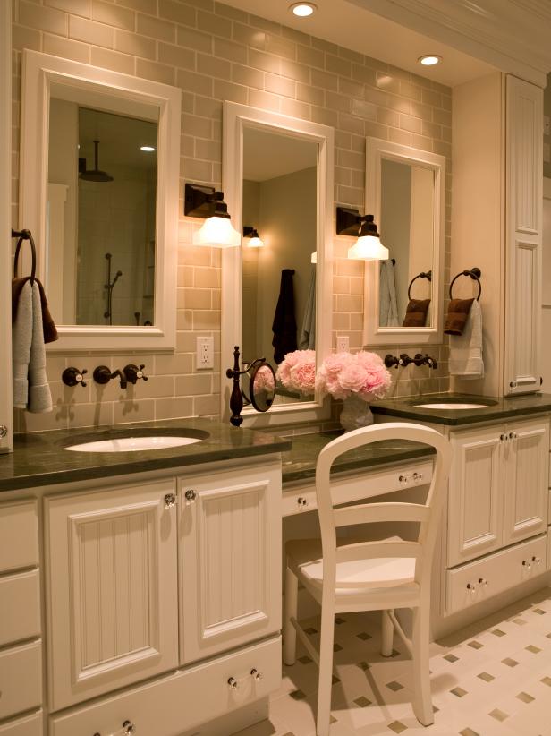 Makeup Vanity Dressing Table, Master Bathroom Vanities Double Sink With Makeup