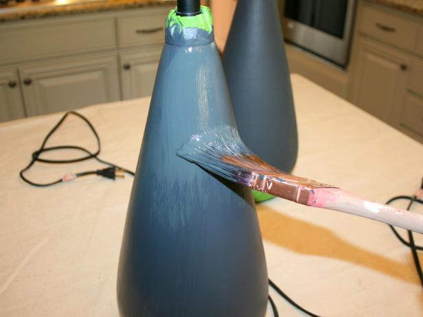 Smooth primed surface with sanding pad then brush on a coat of chalkboard paint; allow to fully dry.