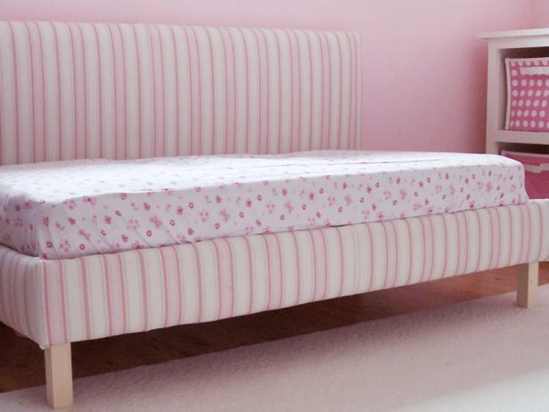 Pink and White Kid's Daybed