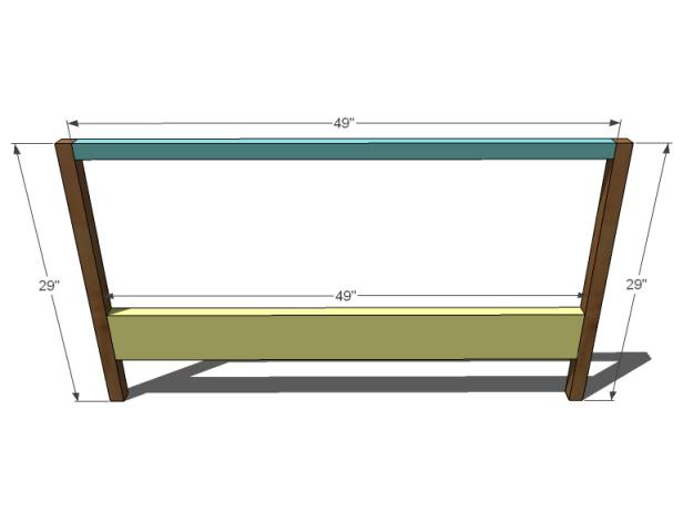 Diagram of How to Build a Headboard Frame