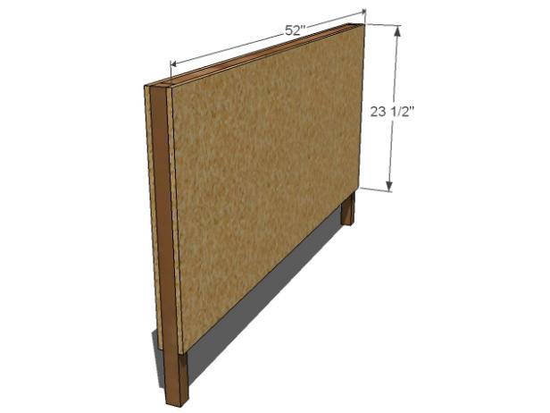 Diagram of Adding Plywood to Headboard