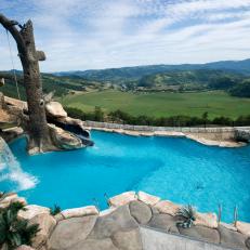Rustic Stone Pool With a View