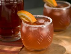 Orange Cocktails With Sugared Rims